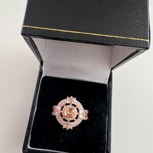 Bomb Party The Annalise Ring RBP8395 Smokey Topaz CZ Rose Gold Plating